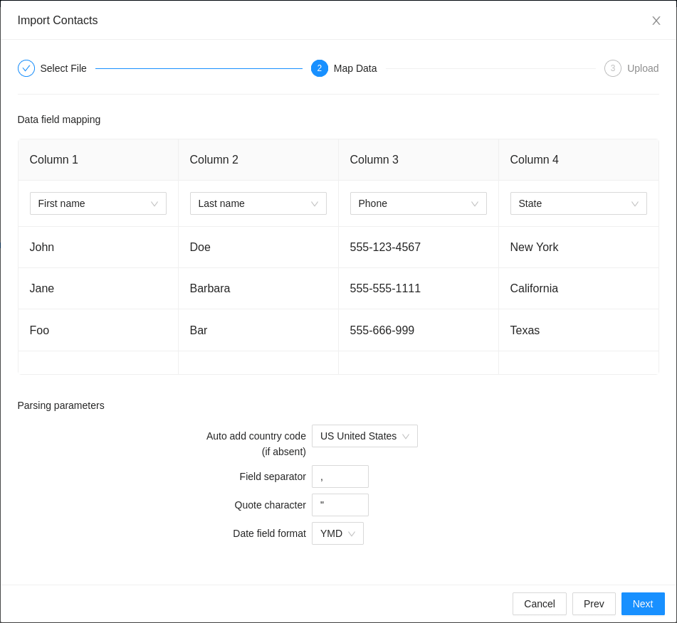 csv column mapper