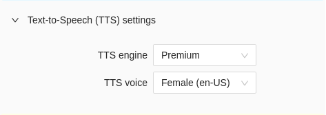 tts settings